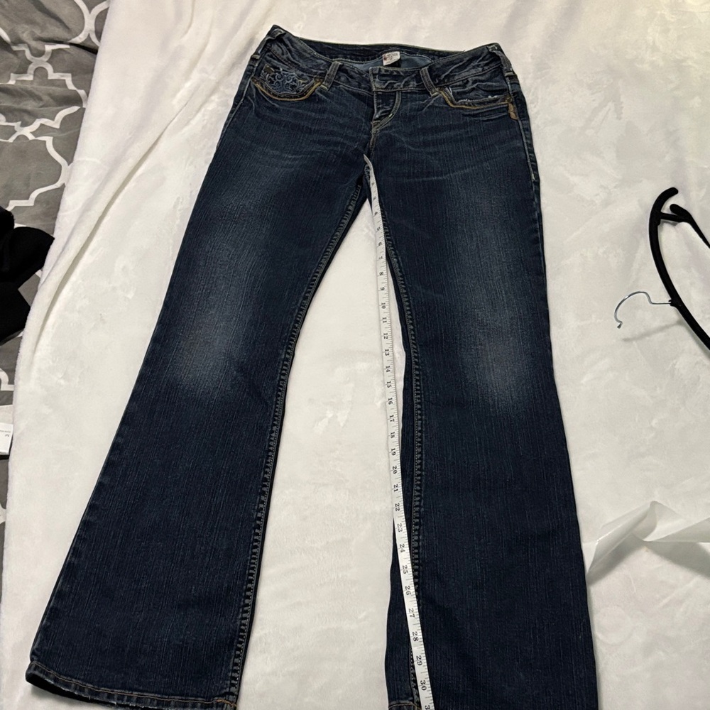 Silver Jeans Dark Blue Flare Leg Denim